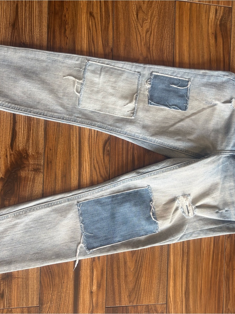 Lucky Brand Light Blue Patchwork Skinny Jeans